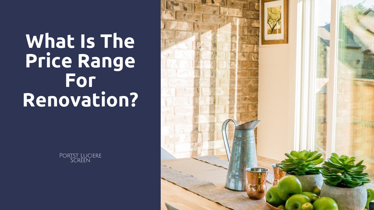 What is the price range for renovation?